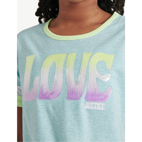 NWT Justice Girls Baseball Graphic T-Shirt, Size: XL PLUS - Picture 3 of 4